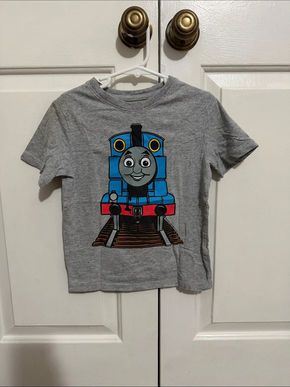 GAP Gray Tee with Blue Train Character Graphic